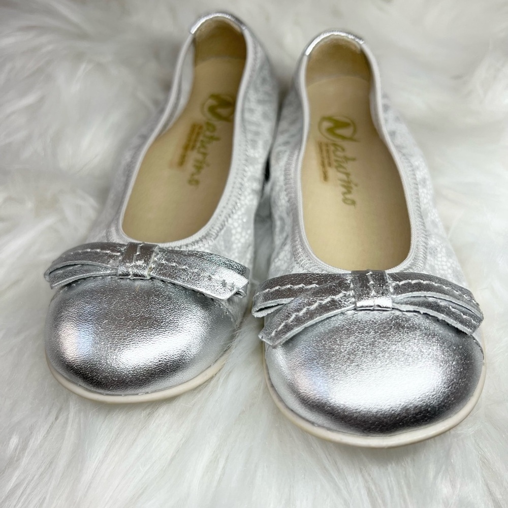Naturino Girls Fashion Leather Dress Ballerina Flat Shoes